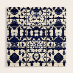 Indigo Ikat Itajime Wood Wall Art Gallery Image 1