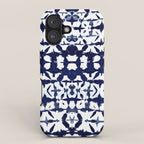 Indigo Ikat Itajime iPhone Case Gallery Image 1