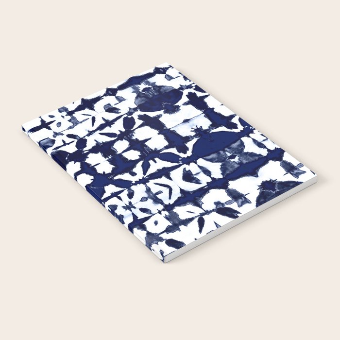 Indigo Ikat Itajime Notebook Gallery Image 1
