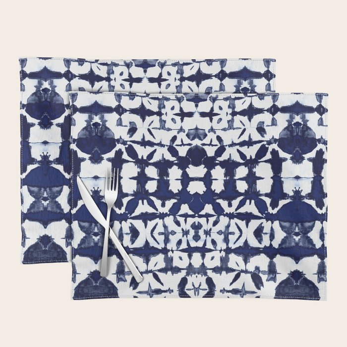 Indigo Ikat Itajime Placemat Gallery Image 1