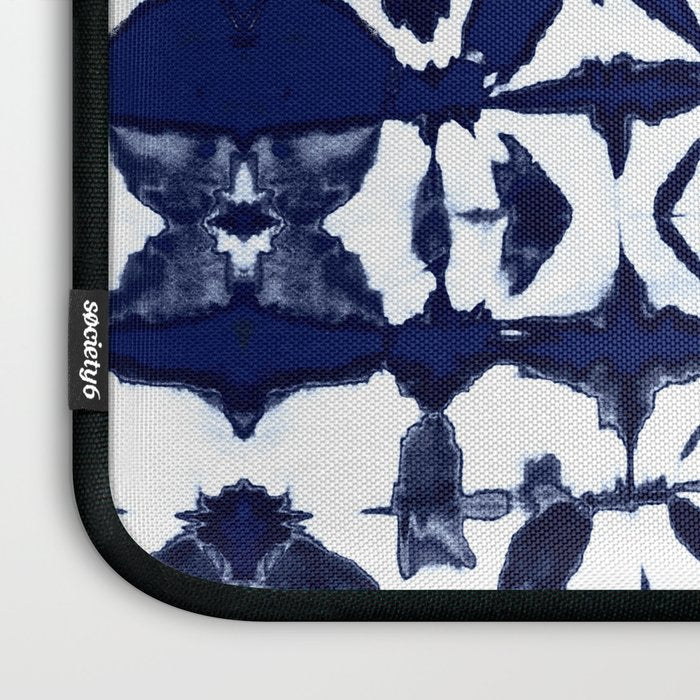 Indigo Ikat Itajime Laptop Sleeve Gallery Image 3