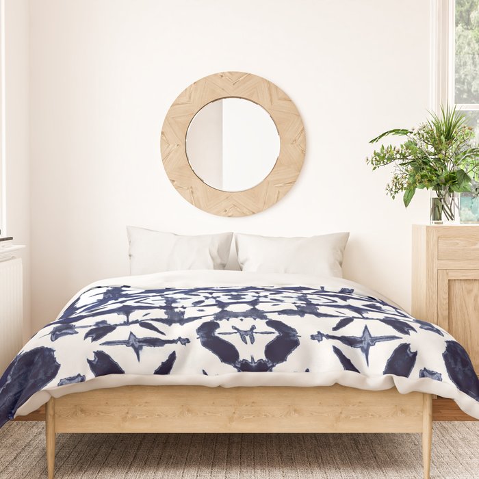 Indigo Ikat Itajime Duvet Cover Gallery Image 3