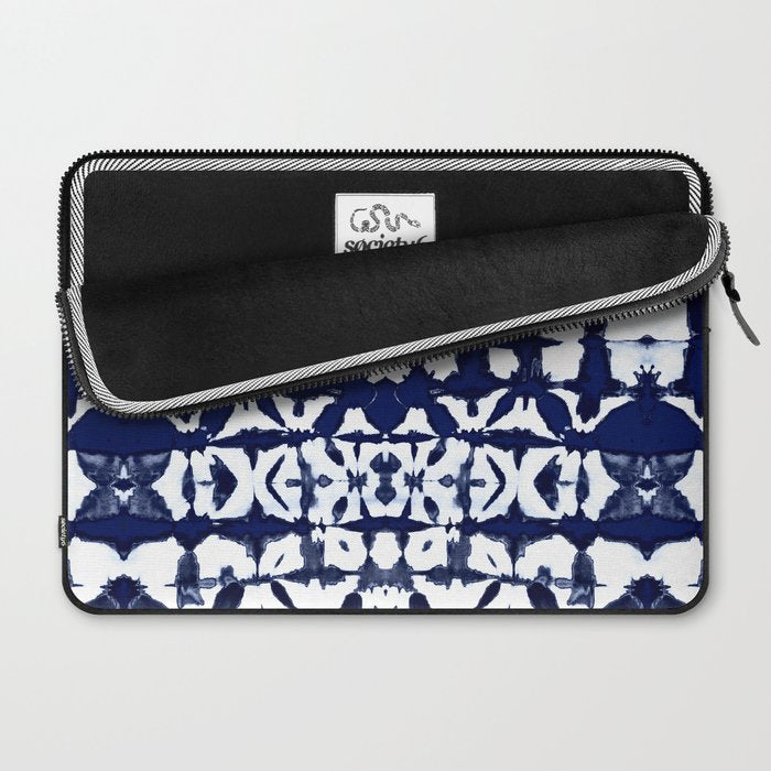 Indigo Ikat Itajime Laptop Sleeve Gallery Image 2