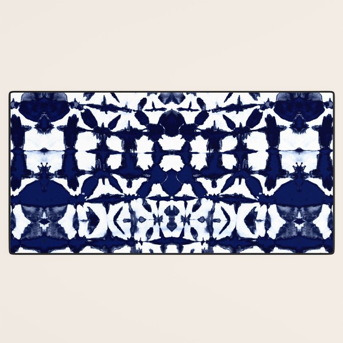 Indigo Ikat Itajime Desk Mat Gallery Image 3