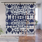 Indigo Ikat Itajime Wall Mural Gallery Image 1