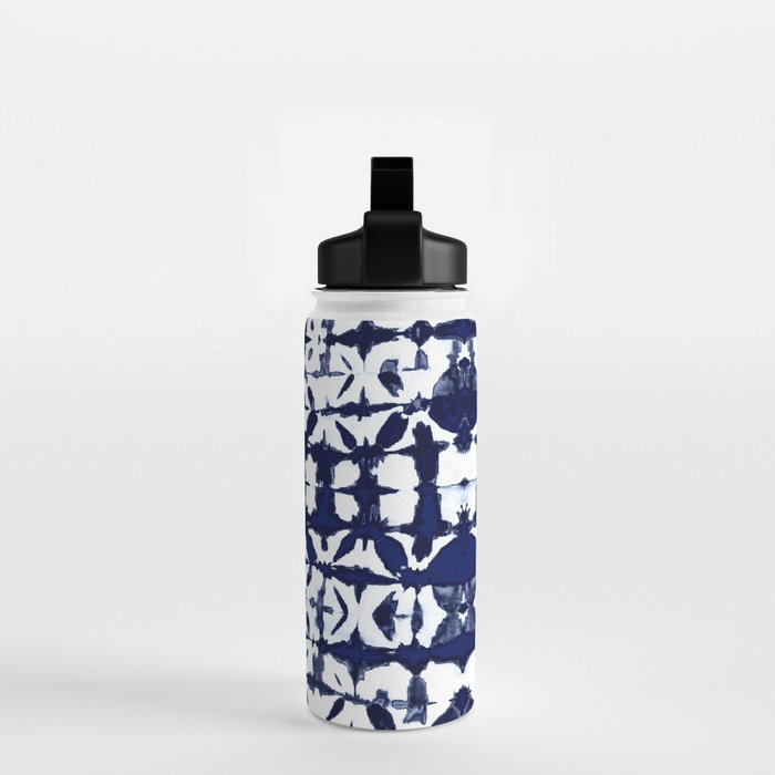 Indigo Ikat Itajime Water Bottle Gallery Image 2