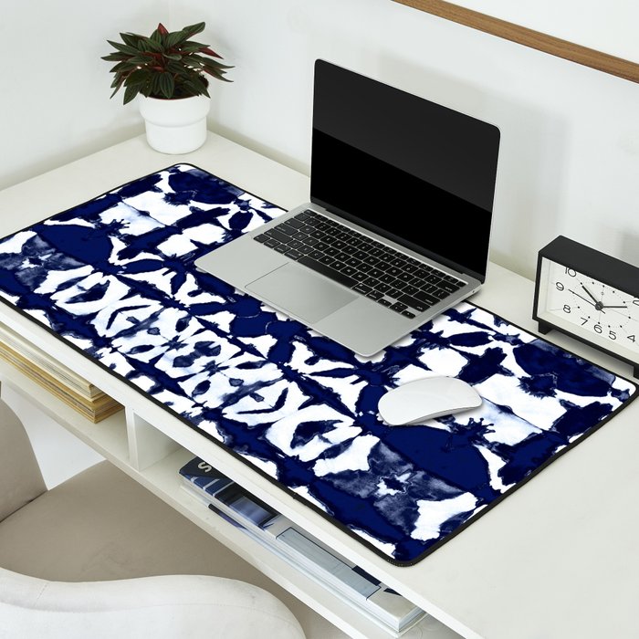 Indigo Ikat Itajime Desk Mat Gallery Image 2