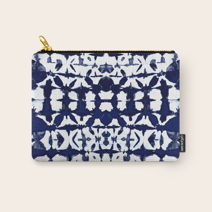 Indigo Ikat Itajime Carry All Pouch Gallery Image 1