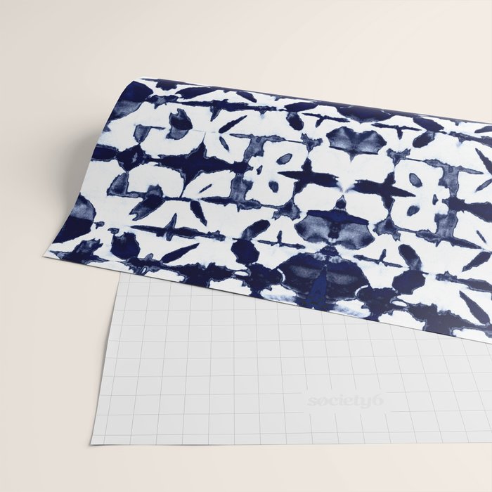 Indigo Ikat Itajime Wrapping Paper Gallery Image 2