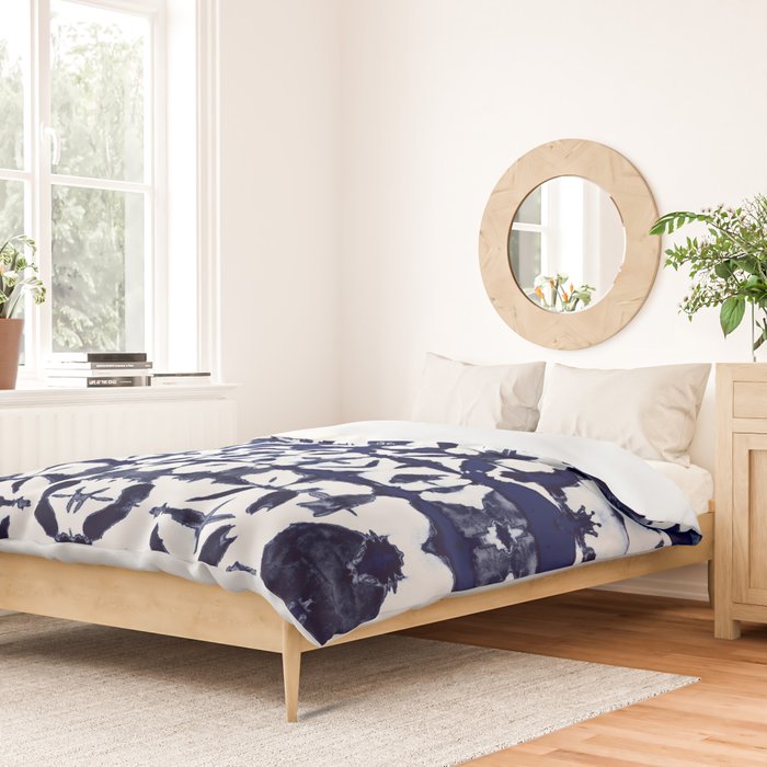 Indigo Ikat Itajime Duvet Cover Gallery Image 2