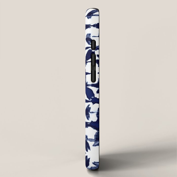 Indigo Ikat Itajime iPhone Case Gallery Image 2