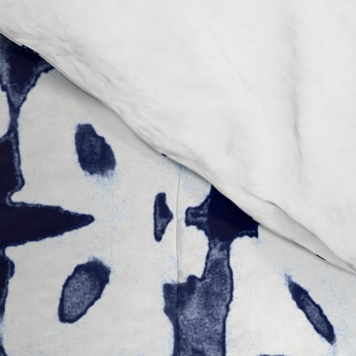 Indigo Ikat Itajime Comforter Gallery Image 4