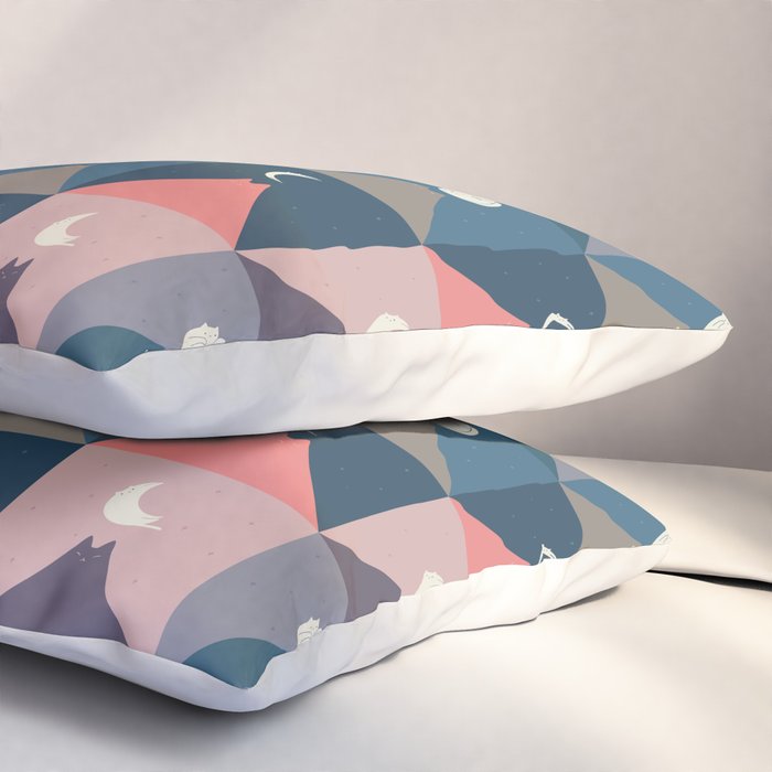 Moon Cat 2x2 Pillow Sham Gallery Image 3