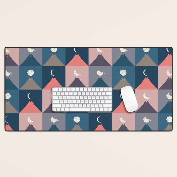 Moon Cat 2x2 Desk Mat Gallery Image 1