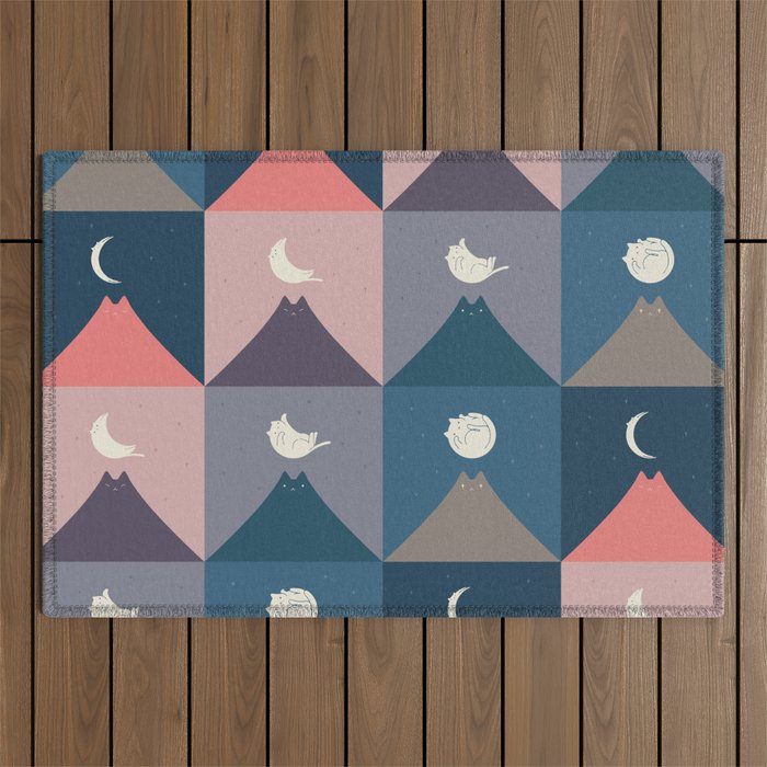 Moon Cat 2x2 Outdoor Rug Gallery Image 1