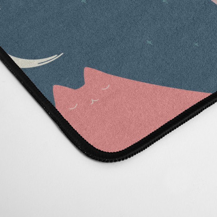 Moon Cat 2x2 Desk Mat Gallery Image 4