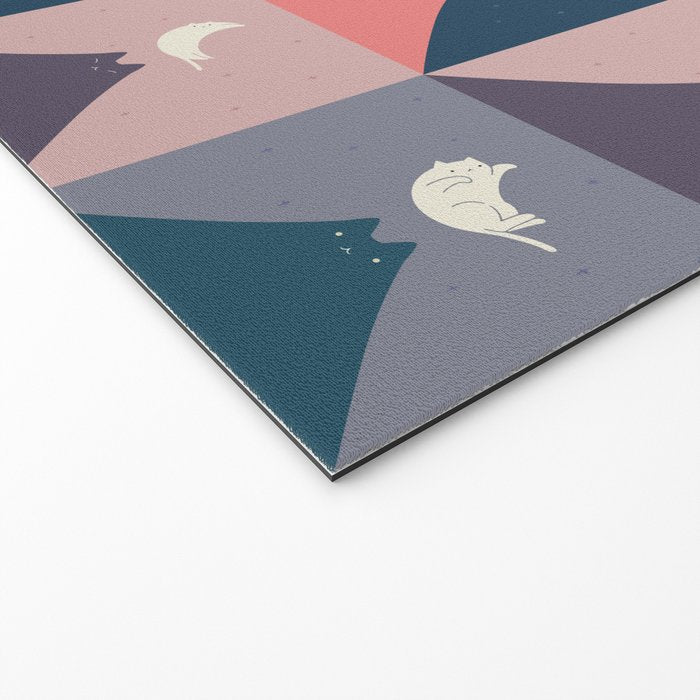 Moon Cat 2x2 Welcome Mat Gallery Image 2