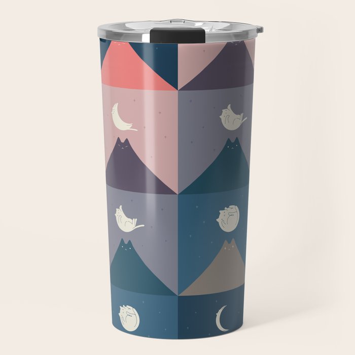 Moon Cat 2x2 Travel Mug Gallery Image 1