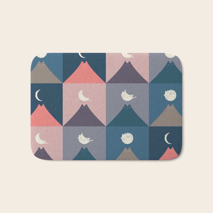 Moon Cat 2x2 Bath Mat Gallery Image 1