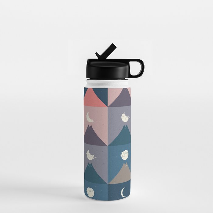 Moon Cat 2x2 Water Bottle Gallery Image 1