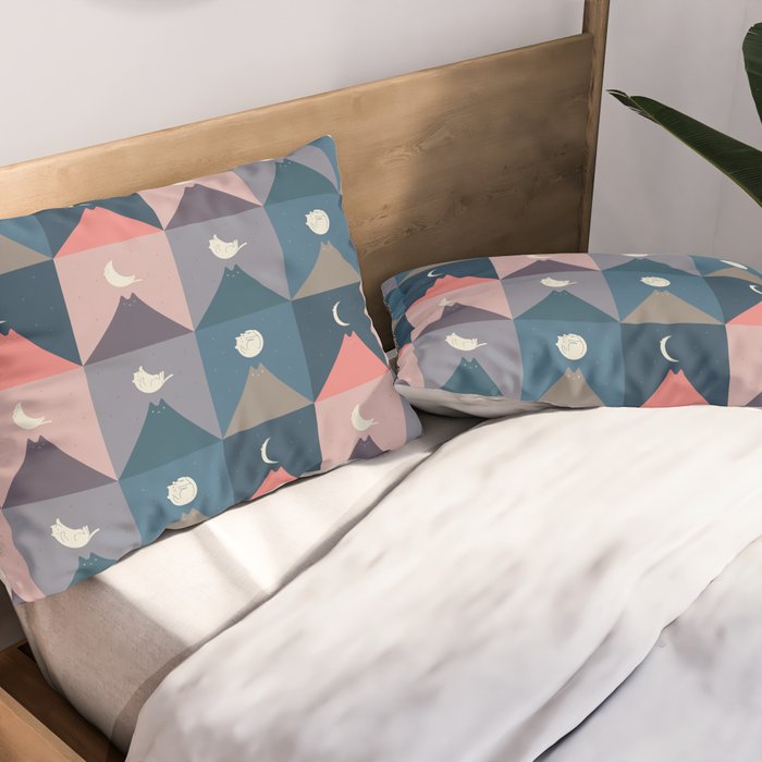 Moon Cat 2x2 Pillow Sham Gallery Image 2