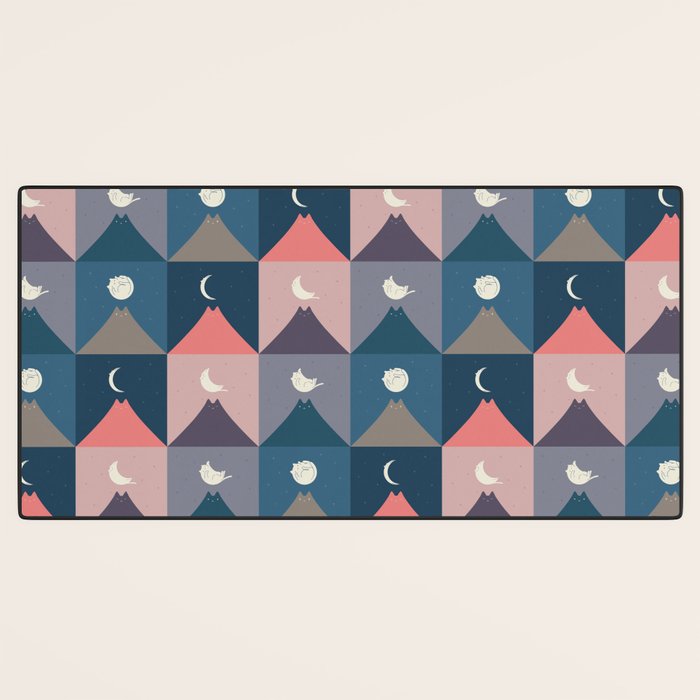 Moon Cat 2x2 Desk Mat Gallery Image 3