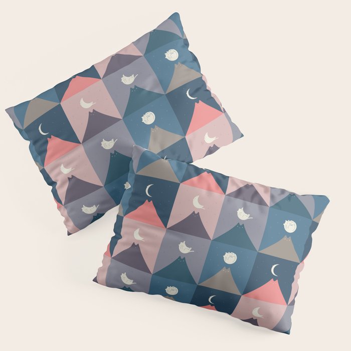 Moon Cat 2x2 Pillow Sham Gallery Image 3