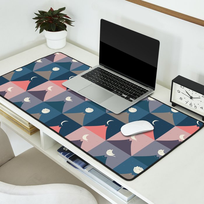 Moon Cat 2x2 Desk Mat Gallery Image 2
