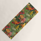 Midnight Jungle Parrots Tropical Paradise Yoga Mat Gallery Image 1