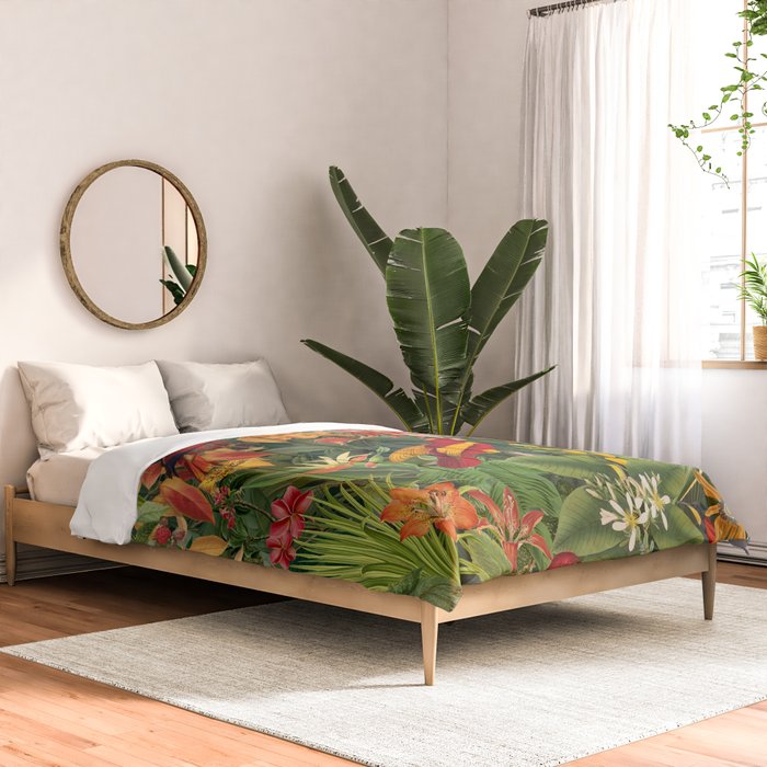 Midnight Jungle Parrots Tropical Paradise Comforter Gallery Image 2