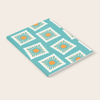 Vintage flower postage stamp pattern Notebook Gallery Image 2