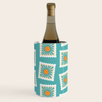 Vintage flower postage stamp pattern Wine Chiller Gallery Image 2