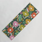 Drippy Daisy Dreamscape - Rainbow on Kelly Green Yoga Mat Gallery Image 1