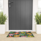 Drippy Daisy Dreamscape - Rainbow on Kelly Green Welcome Mat Gallery Image 3