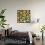Drippy Daisy Dreamscape - Rainbow on Kelly Green Wood Wall Art Gallery Image 2