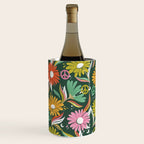 Drippy Daisy Dreamscape - Rainbow on Kelly Green Wine Chiller Gallery Image 1