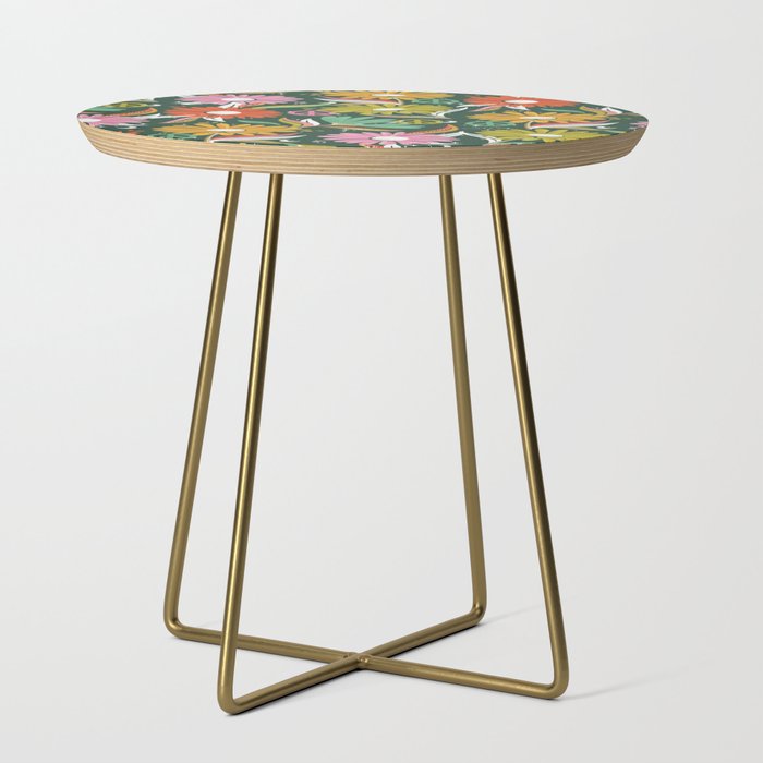 Drippy Daisy Dreamscape - Rainbow on Kelly Green Side Table Gallery Image 1