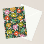 Drippy Daisy Dreamscape - Rainbow on Kelly Green Stationery Card Gallery Image 2