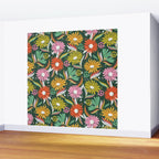 Drippy Daisy Dreamscape - Rainbow on Kelly Green Wall Mural Gallery Image 2