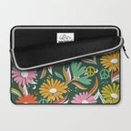 Drippy Daisy Dreamscape - Rainbow on Kelly Green Laptop Sleeve Gallery Image 2