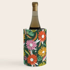 Drippy Daisy Dreamscape - Rainbow on Kelly Green Wine Chiller Gallery Image 2