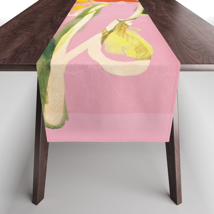 Abstract Minimal Flowers 11 Table Runner Gallery Image 1