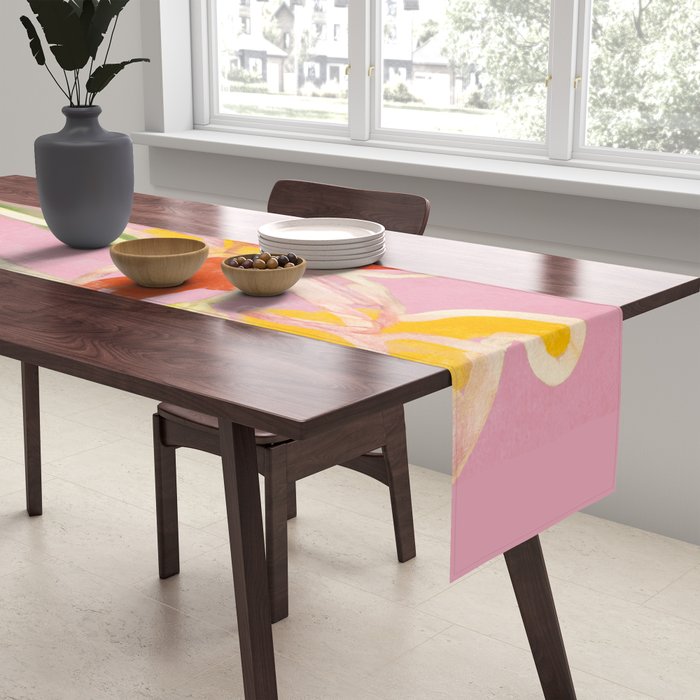 Abstract Minimal Flowers 11 Table Runner Gallery Image 2