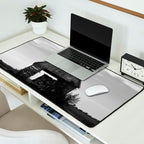 Country Corn Crib Black and White Farm Photography Desk Mat Gallery Image 2