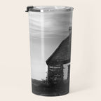 Country Corn Crib Black and White Farm Photography Travel Mug Gallery Image 3