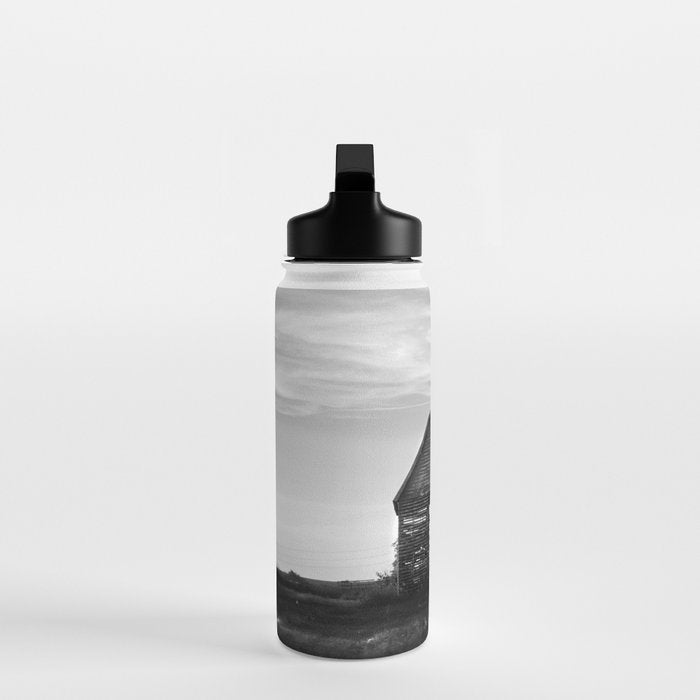 Country Corn Crib Black and White Farm Photography Water Bottle Gallery Image 3