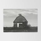Country Corn Crib Black and White Farm Photography Rug Gallery Image 2