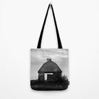 Country Corn Crib Black and White Farm Photography Tote Bag Gallery Image 2