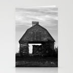 Country Corn Crib Black and White Farm Photography Stationery Card Gallery Image 2