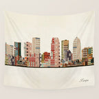 tampa skyline Wall Tapestry Gallery Image 4